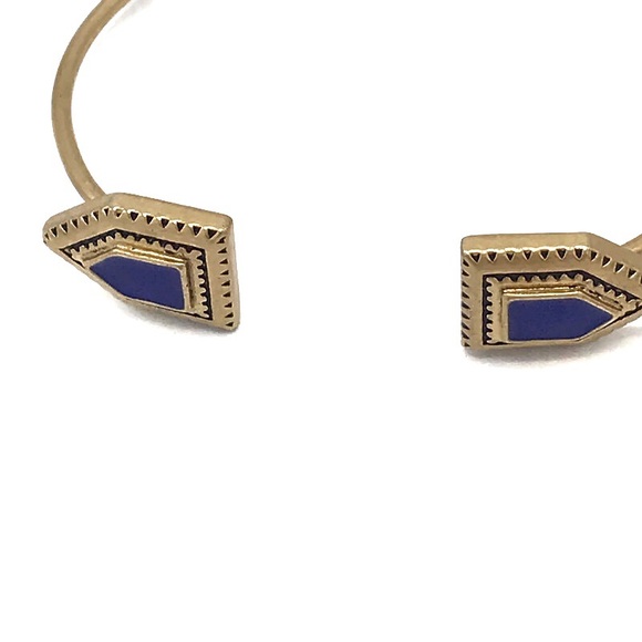 Madewell Blue Angle Cuff Bracelet Gold-Tone - Picture 4 of 6